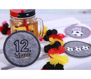 ITH Untersetzer - Fußball Silhouette